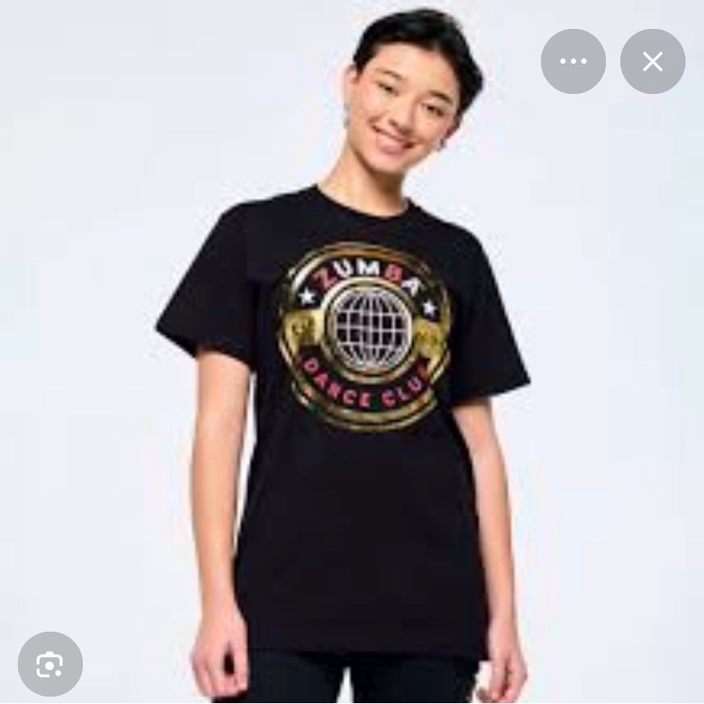 Zumba Fitness  Black and Gold Dance Tee